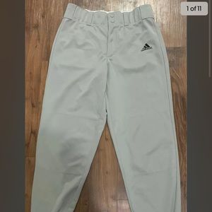 Adidas Climalite Gray Baseball Pants. Mens Size Small. Cuffed bottoms